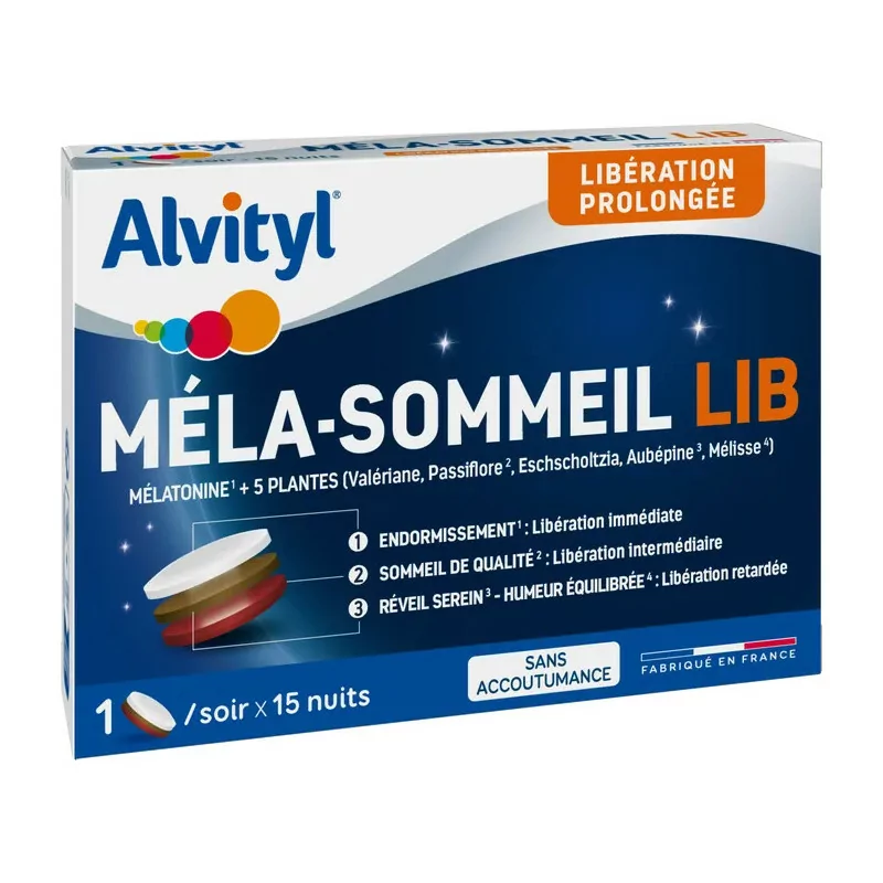 Alvityl Méla-Sommeil Lib 15 comprimés - Univers Pharmacie