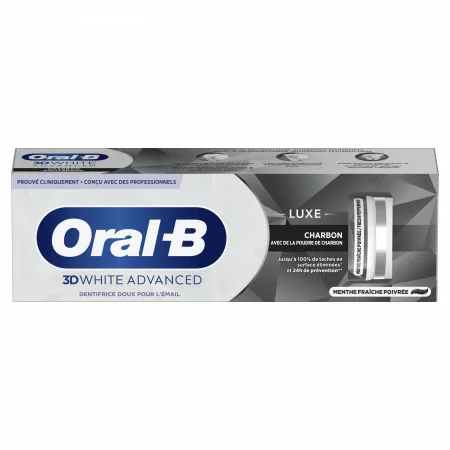 Oral-B Dentifrice 3D White au Charbon 75ml
