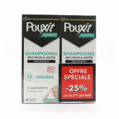 Pouxit Shampoo Shampooing Anti-poux & Lentes 2X200ml