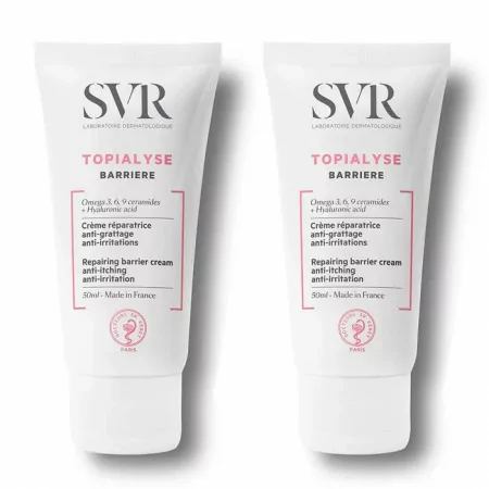SVR Barrière Topialyse Crème Réparatrice Anti-grattage, Anti-irritations 2X50ml - Univers Pharmacie