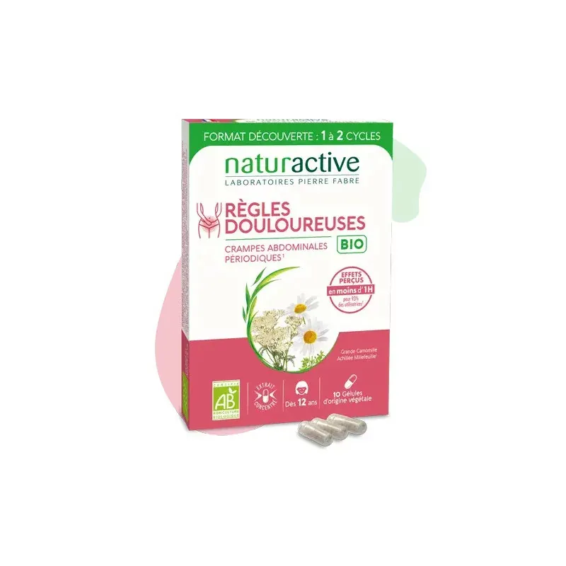 Naturactive Règles Douloureuses Bio 10 gélules - Univers Pharmacie