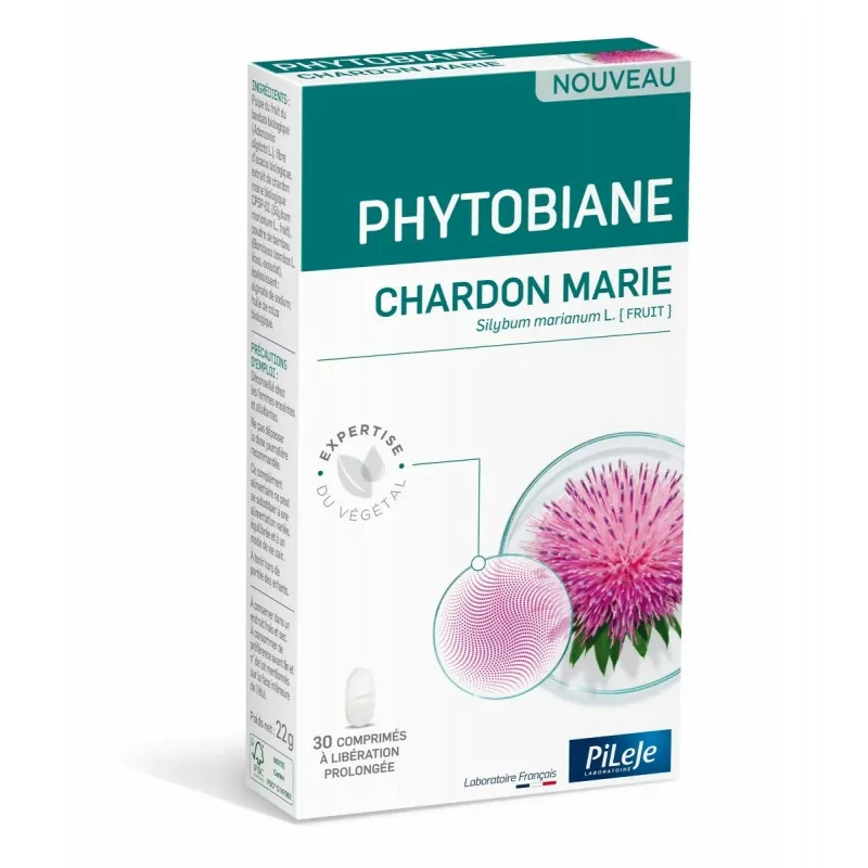 Pileje Phytobiane Chardon Marie 30 comprimés à libération prolongée - Univers Pharmacie