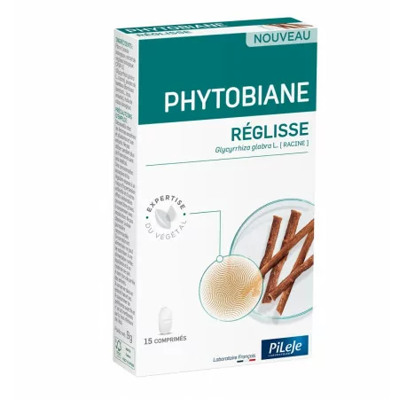 Pileje Phytobiane Réglisse 15 comprimés - Univers Pharmacie