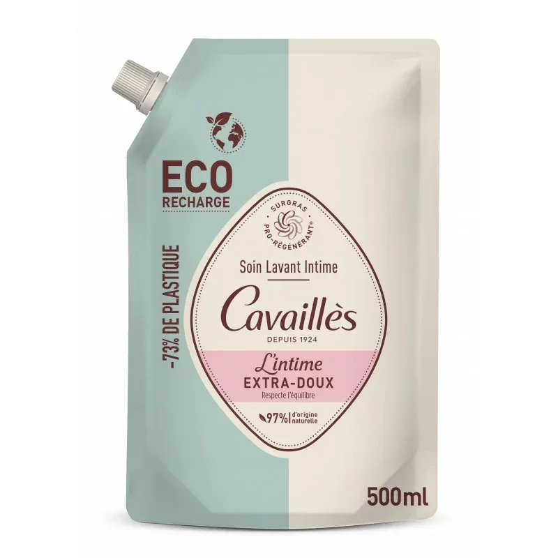 Rogé Cavaillès Soin Lavant Intime Extra-Doux Éco-Recharge 500 ml - Univers Pharmacie