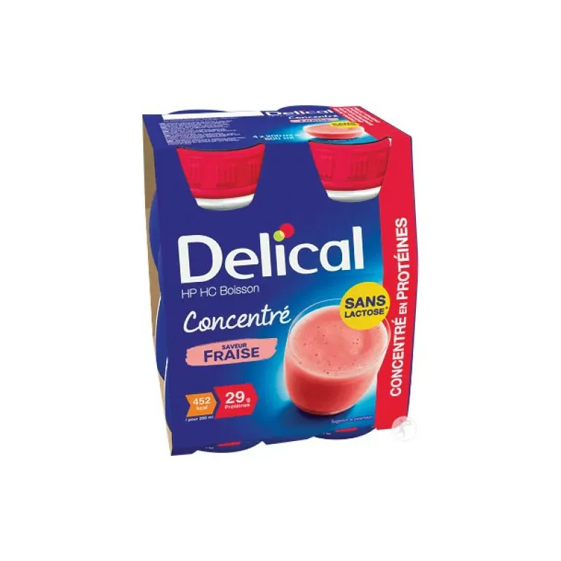 Delical HP HC Boisson Concentré Saveur Fraise 4X200ml