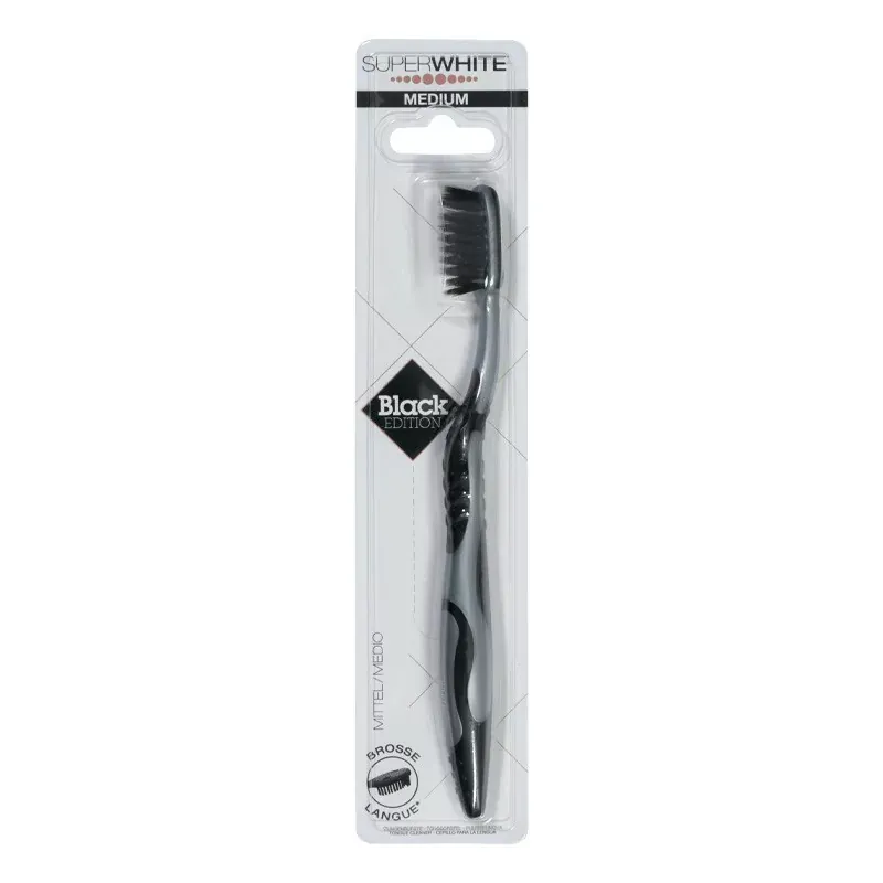SuperWhite Black Edition Brosse à Dents Medium - Univers Pharmacie