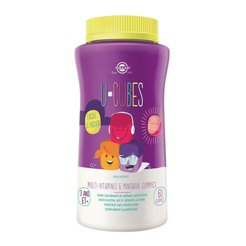 Solgar U-Cubes Multi-vitamines et Minéraux 60 gummies - Univers Pharmacie