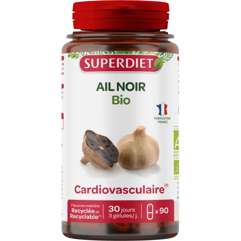 Superdiet Ail Noir Bio 90 gélules - Univers Pharmacie