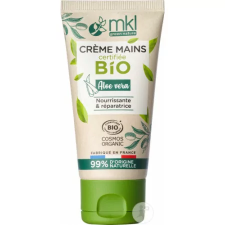 MKL Crème Mains Bio Aloe Vera 50ml- Univers Pharmacie