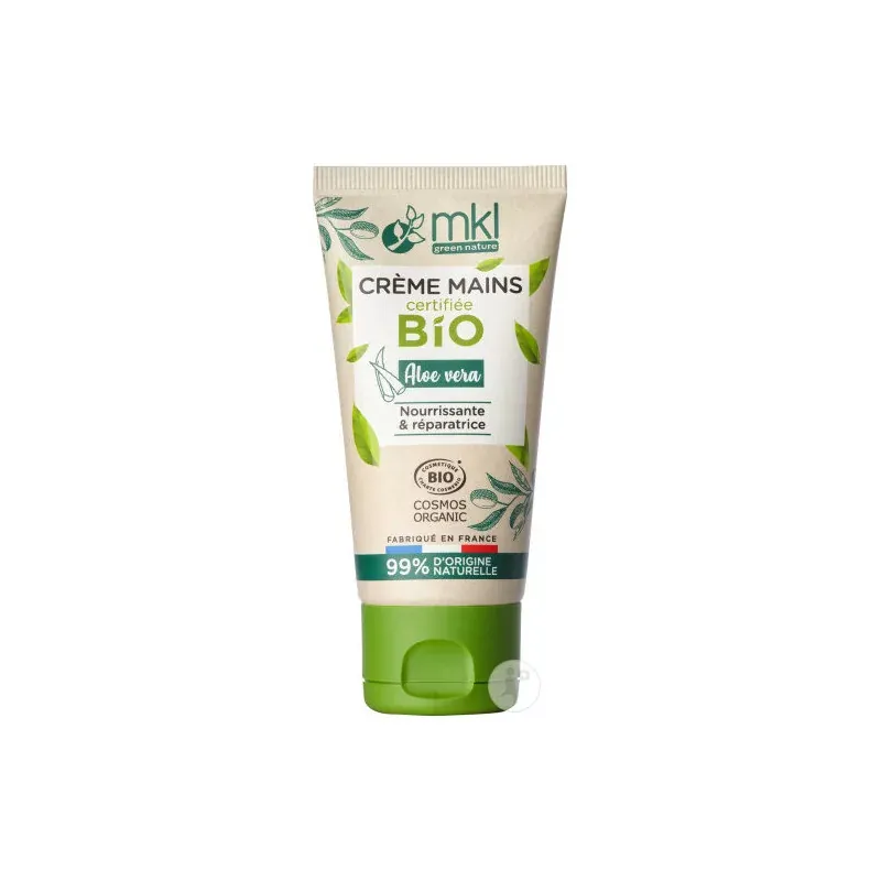 MKL Crème Mains Bio Aloe Vera 50ml- Univers Pharmacie