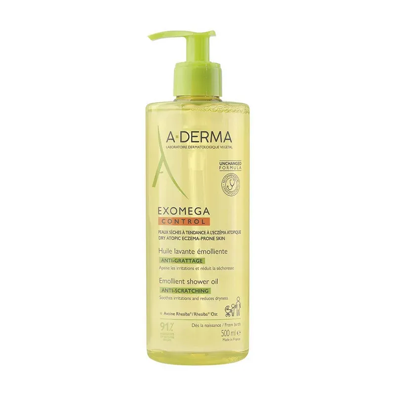 A-Derma Exomega Control Huile Lavante Émolliente 500ml - Univers Pharmacie