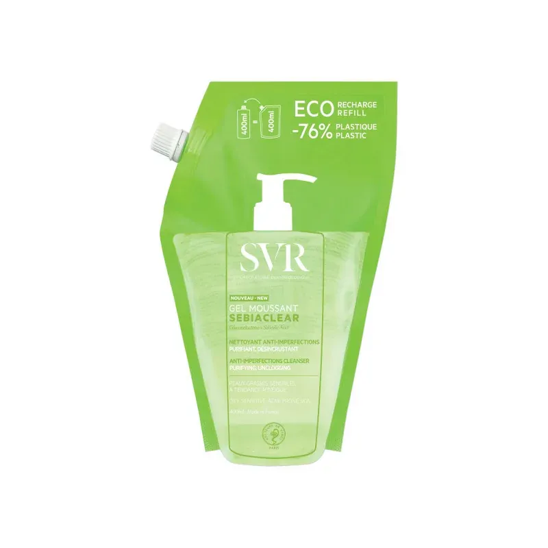 SVR Sebiaclear Gel Moussant Eco-recharge 400ml - Univers Pharmacie
