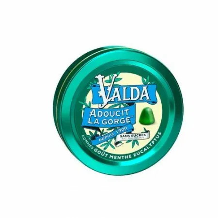 Valda Gommes Menthe Eucalyptus Sans Sucre 50g - Univers Pharmacie