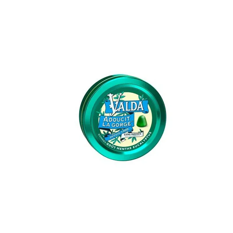 Valda Gommes Menthe Eucalyptus Sans Sucre 50g - Univers Pharmacie