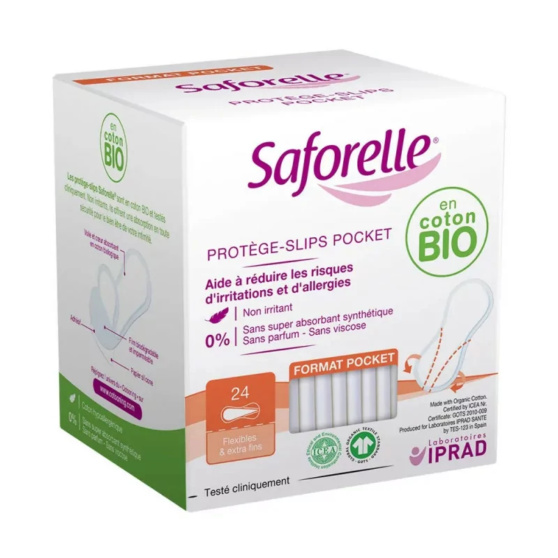 Saforelle Protège-slips Pocket Bio x24 - Univers Pharmacie