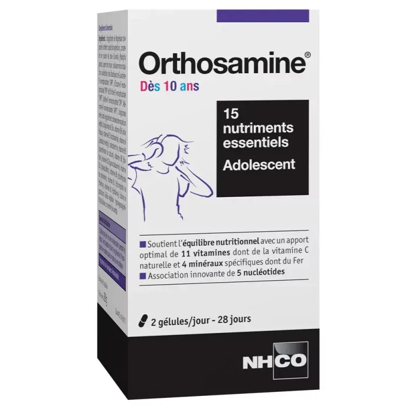 NHCO Orthosamine dès 10 ans 56 gélules - Univers Pharmacie