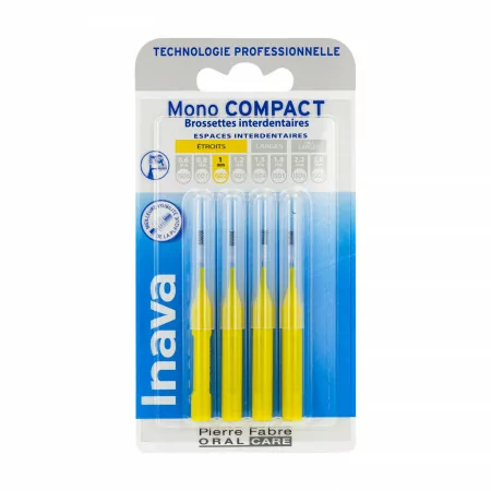 Inava Mono Compact Brossettes Interdentaires 1mm X4 - Univers Pharmacie