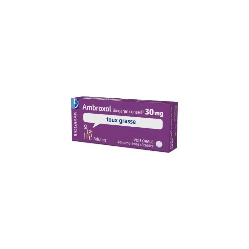 Ambroxol Biogaran Conseil 30mg 20 comprimés sécables - Univers Pharmacie
