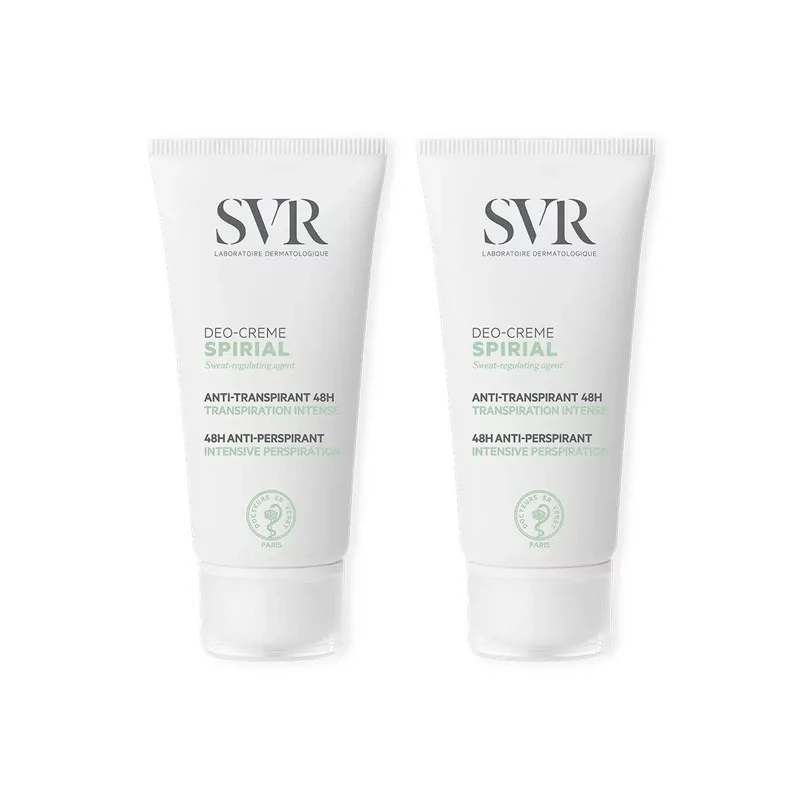 SVR Spirial Crème Déodorant Anti-transpirant Intense 48H 2X50ml - Univers Pharmacie