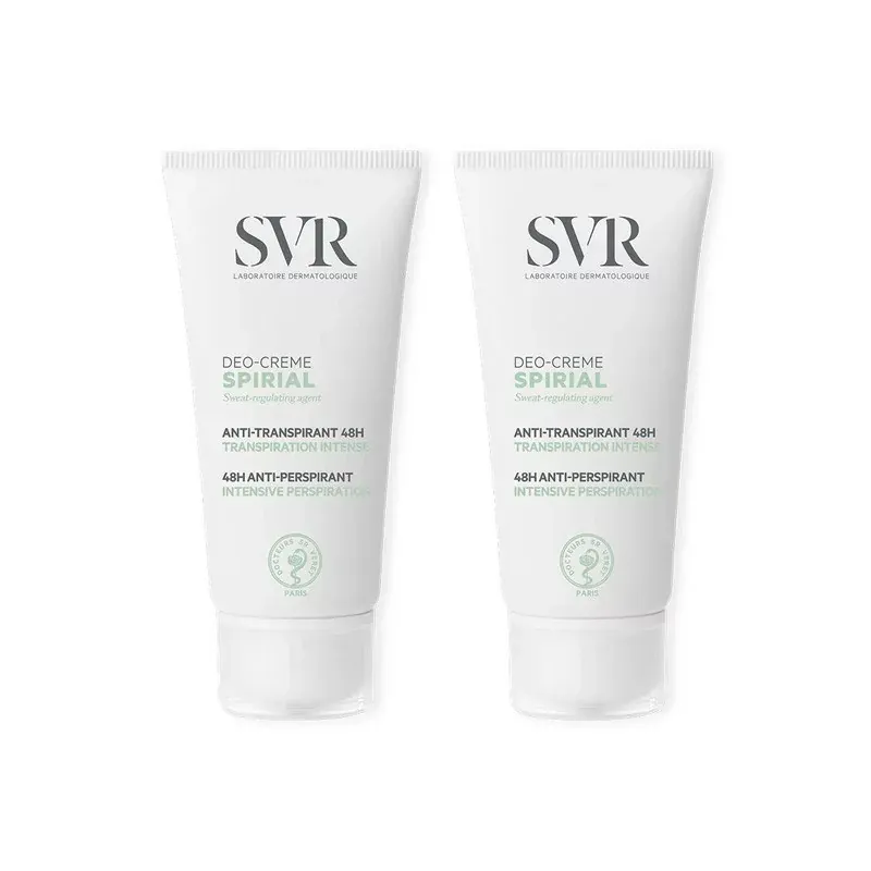SVR Spirial Crème Déodorant Anti-transpirant Intense 48H 2X50ml - Univers Pharmacie