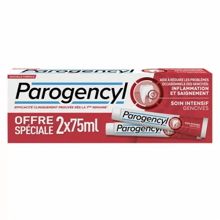 Parogencyl Dentifrice Soin Intensif Gencives 2X75ml - Univers Pharmacie