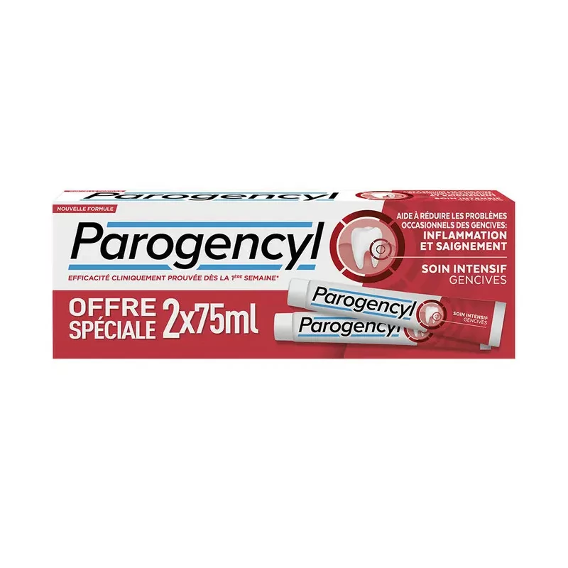 Parogencyl Dentifrice Soin Intensif Gencives 2X75ml - Univers Pharmacie