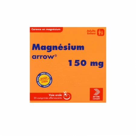 Magnésium Arrow 150mg 20 comprimés effervescents - Univers Pharmacie