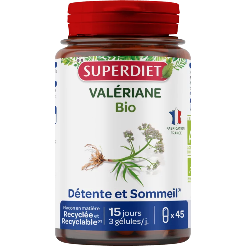 Superdiet Valériane Bio 90 gélules - Univers Pharmacie