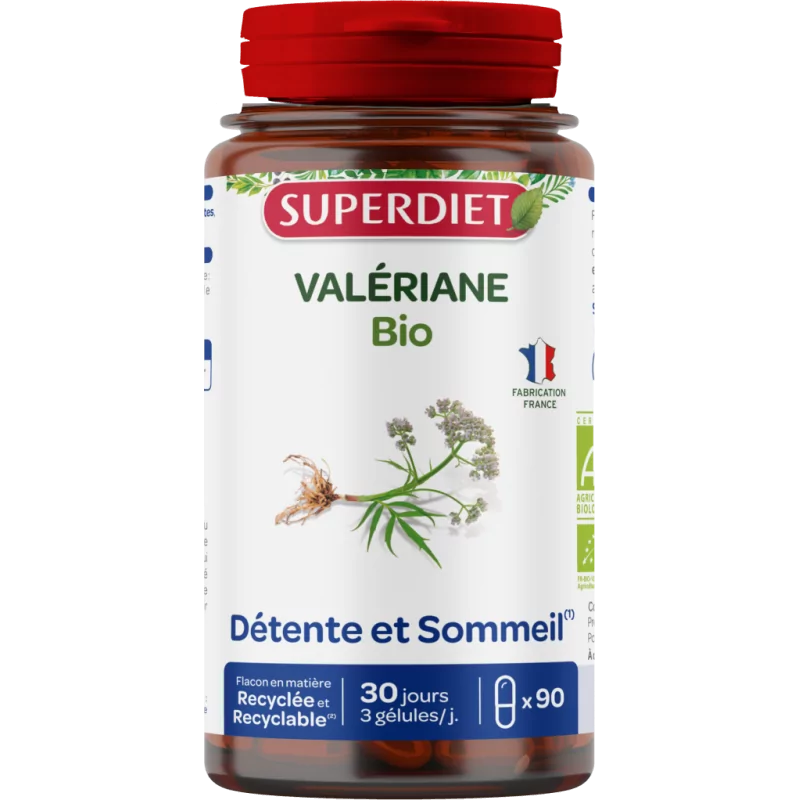 Superdiet Valériane Bio 60 gélules - Univers Pharmacie