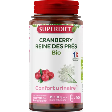 Superdiet Cranberry Reine des Prés Bio 90 gélules - Univers Pharmacie