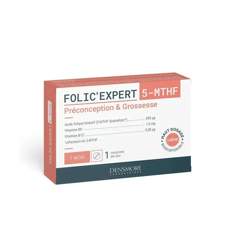 Folic' Expert 5-MTHF Préconception & Grossesse 30 comprimés - Univers Pharmacie Folic' Expert 5-MTHF Préconception & Grossesse 30 comprimés - Univers Pharmacie