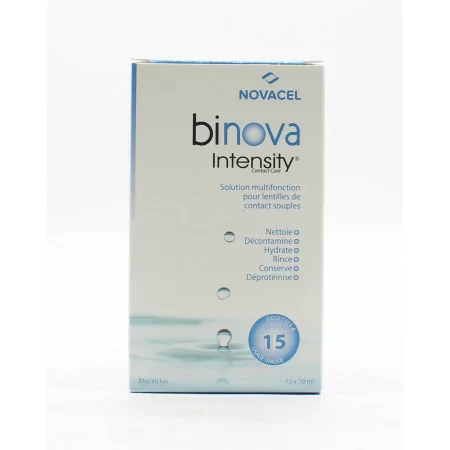 Binova Intensity Solution Multifonction Lentilles Souples 15X10ml - Univers Pharmacie