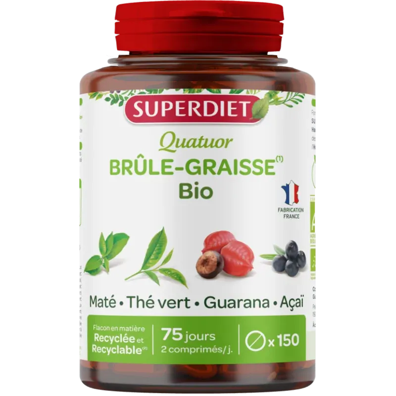 Superdiet Quatuor Brûle-graisse Bio 150 gélules - Univers Pharmacie