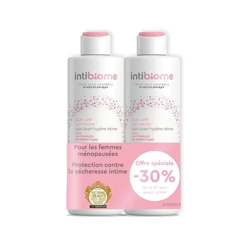 Intibiome Age Care pH Neutre Soin Lavant Hygiène Intime 2X250ml - Univers Pharmacie
