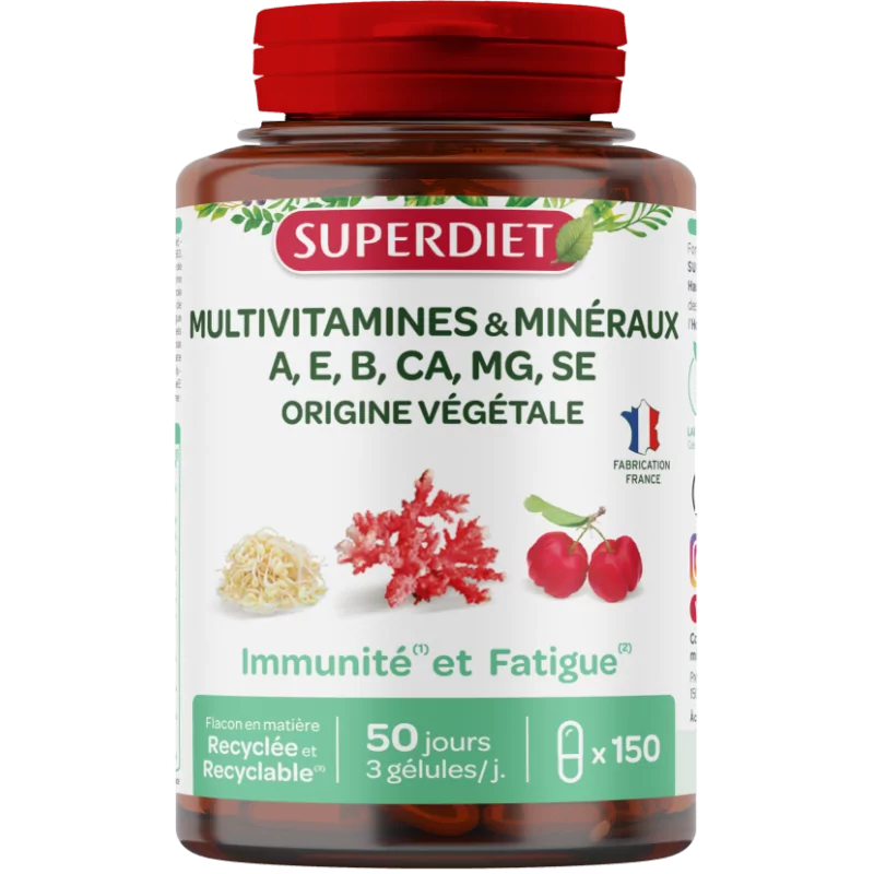 Superdiet Multivitamines & Minéraux 150 gélules - Univers Pharmacie