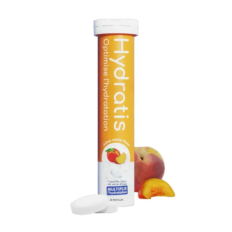 Hydratis Arôme Naturel Pêche 20 pastilles - Univers Pharmacie