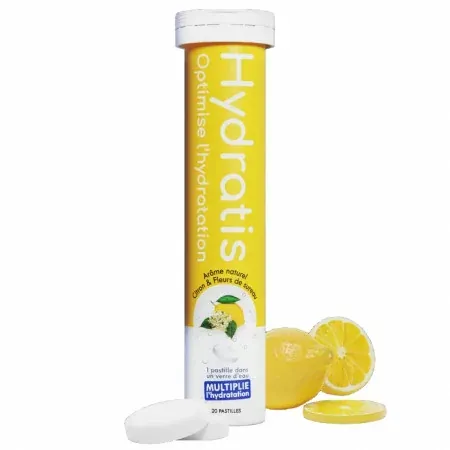Hydratis Arôme Naturel Citron & Fleurs de Sureau 20 pastilles - Univers Pharmacie