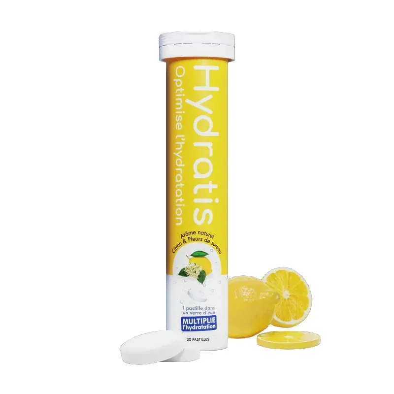 Hydratis Arôme Naturel Citron & Fleurs de Sureau 20 pastilles - Univers Pharmacie