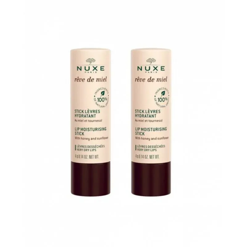 Nuxe Rêve de Miel Stick Lèvres Hydratant X2 - Univers Pharmacie
