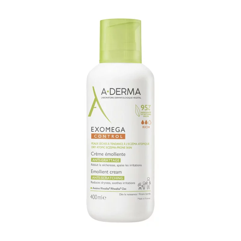 A-Derma Exomega Control Crème Émolliente 400ml - Univers Pharmacie