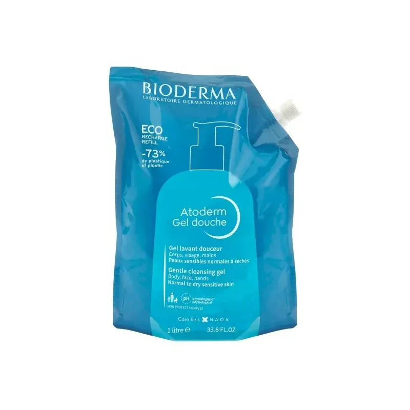 Bioderma Atoderm Gel Douche Ecorecharge 1L - Univers Pharmacie