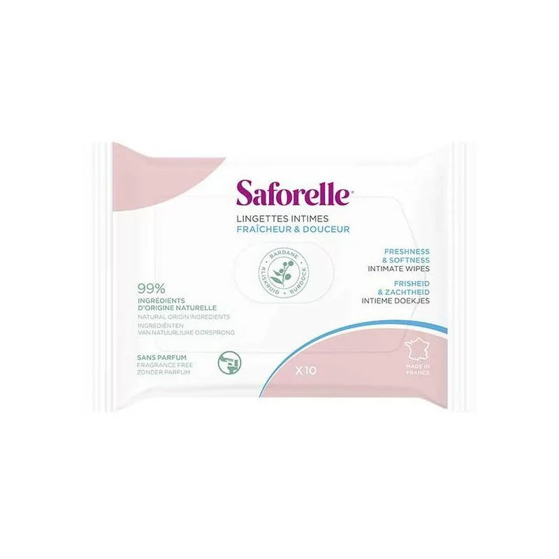 Saforelle Pack Lingettes Intimes X10 - Univers Pharmacie