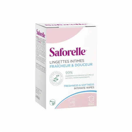 Saforelle Lingettes Intimes Fraîcheur et Douceur 10 sachets - Univers Pharmacie