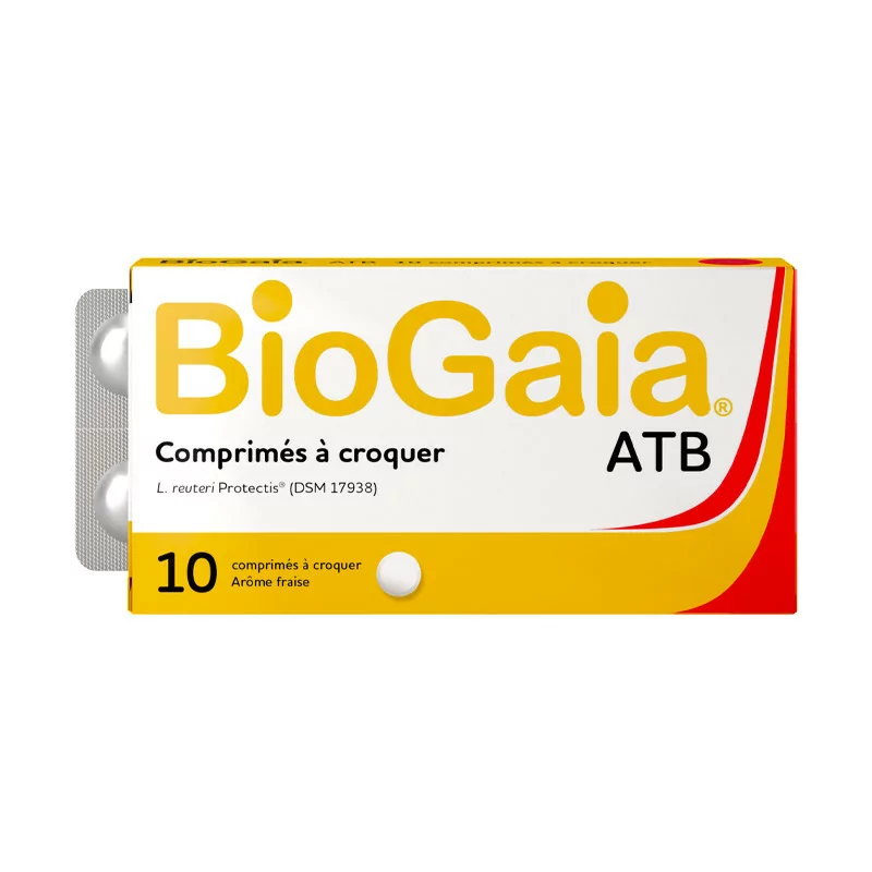 BioGaia ATB arôme fraise 10 comprimés à croquer - Univers Pharmacie