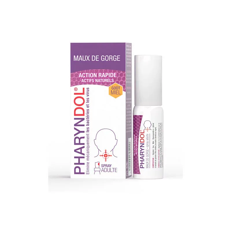 Pharyndol Adulte Maux de gorge Spray 30ml - Univers Pharmacie