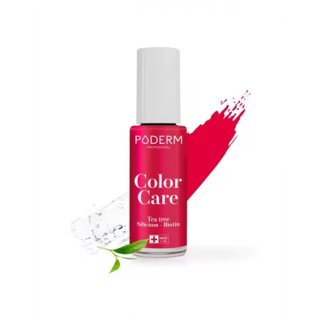 Poderm Color Care Vernis à Ongles Tea Tree Framboise...