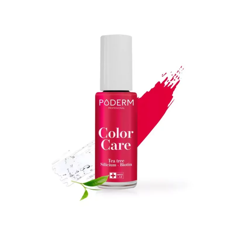 Poderm Color Care Vernis à Ongles Tea Tree Framboise 8ml