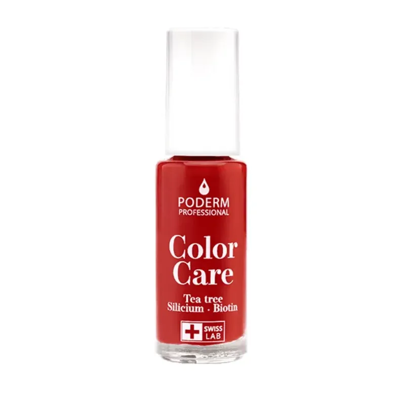 Poderm Color Care Vernis à Ongles Tea Tree Rouge Puissant 8ml - Univers Pharmacie