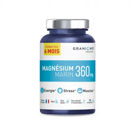 Granions Magnésium Marin 360mg 180g - Univers Pharmacie