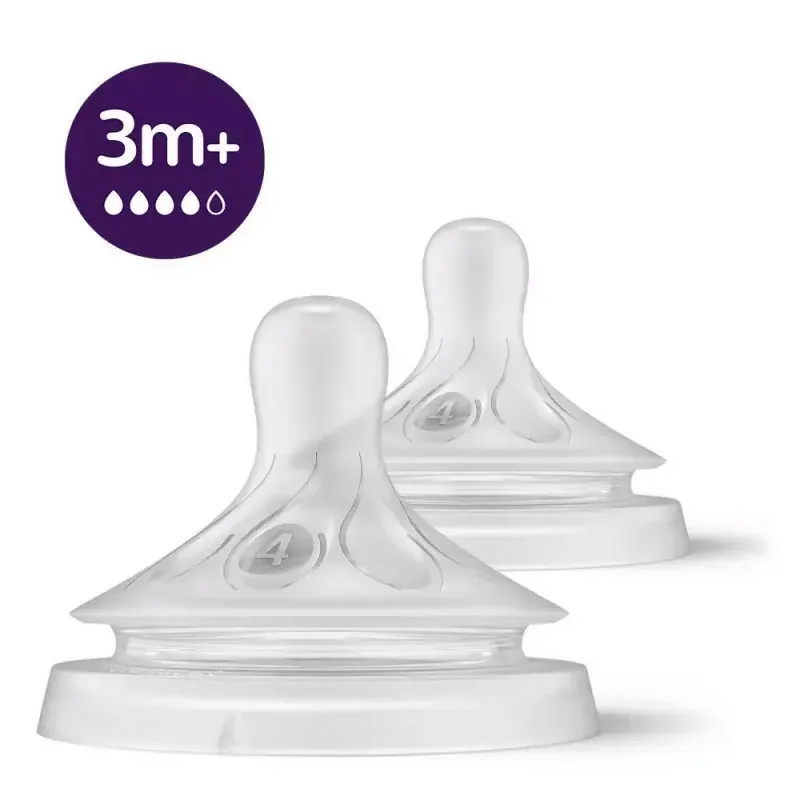 Philips Avent Tétine Natural Response Débit 4 3m+ X2 - Univers Pharmacie